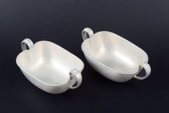 Just Andersen. A pair of pewter bowls with double handles. 1930s/40s