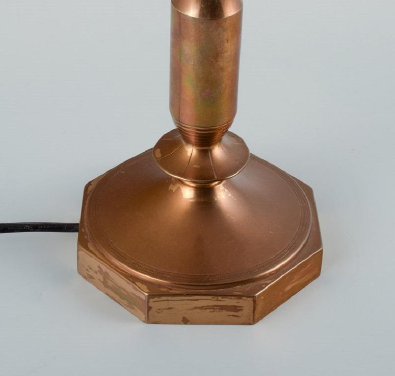 Just Andersen, une rare lampe de table Art déco en bronze. Années 1920/30 Excellent état - En vente à Copenhagen, DK