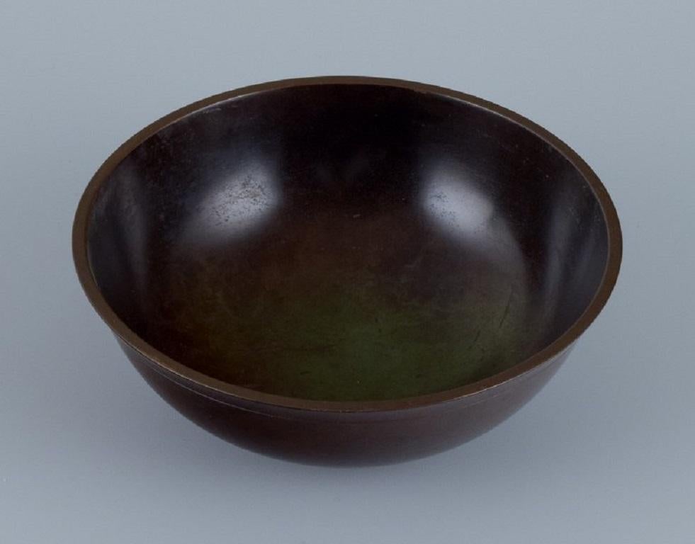 Danish Just Andersen, Art Deco Bronze Bowl, 1930s