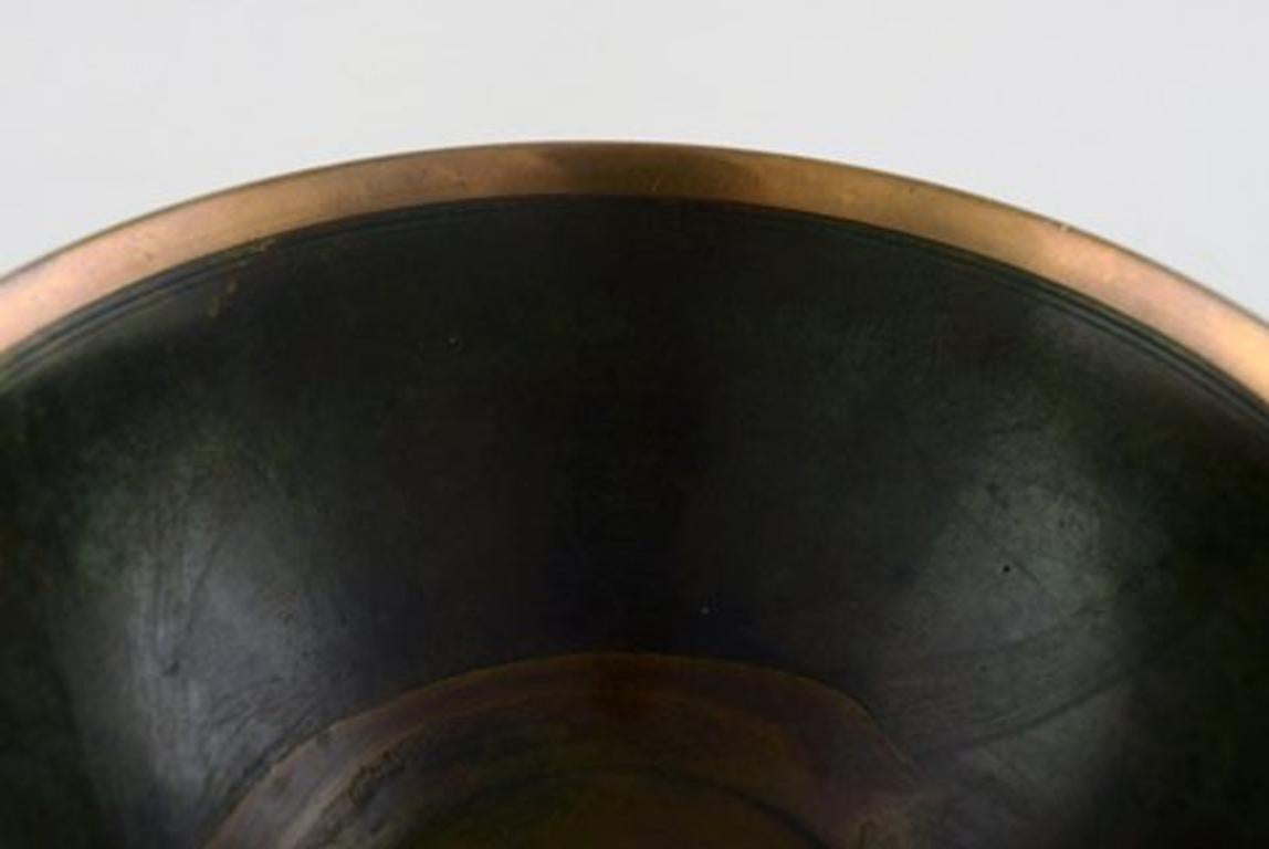 Just Andersen Art Deco Bronze Bowl, Denmark, 1940s In Good Condition In Copenhagen, DK