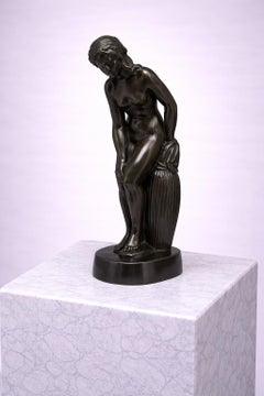Just Andersen Art Deco Bronze Nude Female Sculpture, Denmark, 1940s