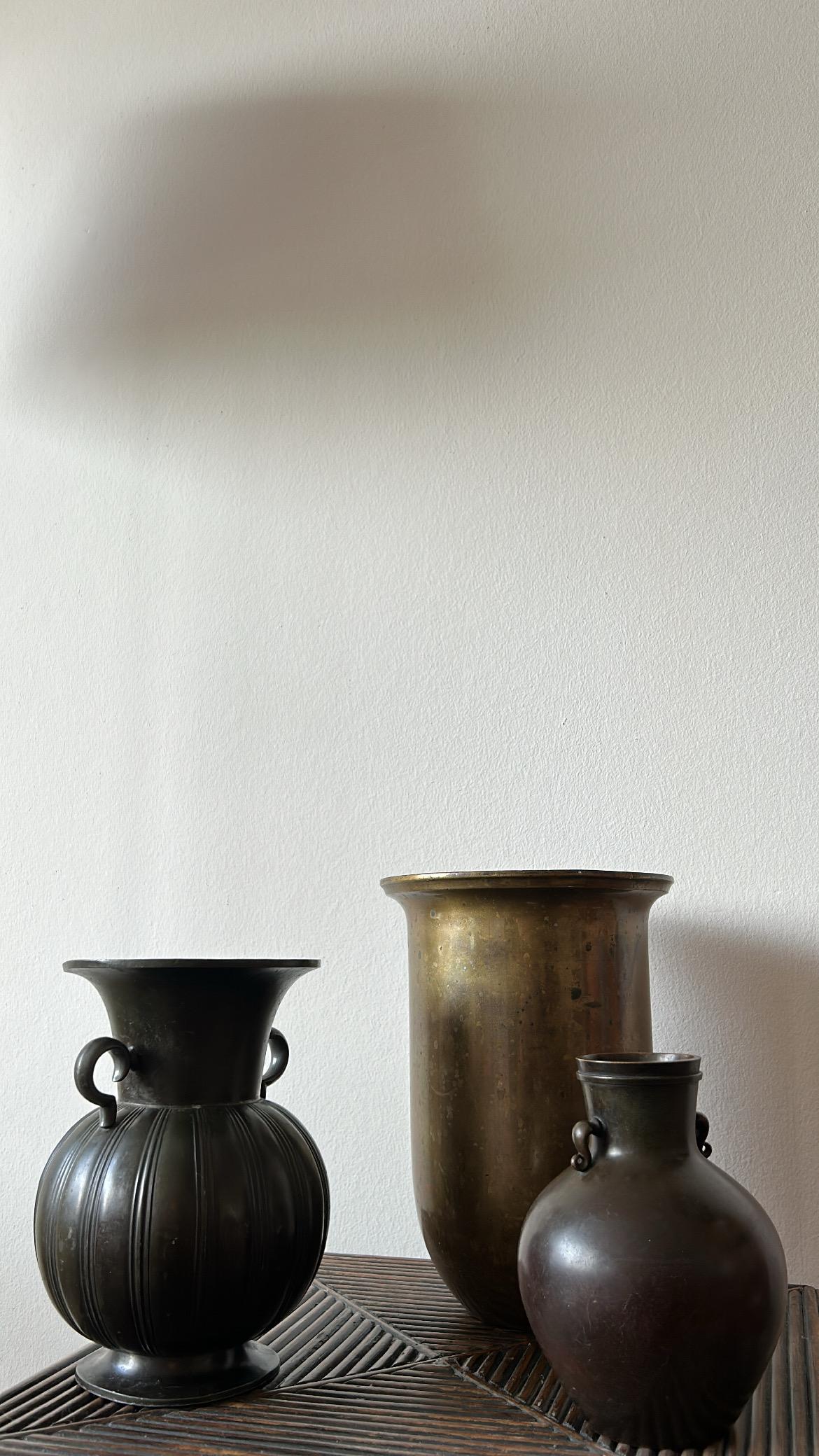 Danish Just Andersen Art Deco Bronze Vase Model B2368 For Sale