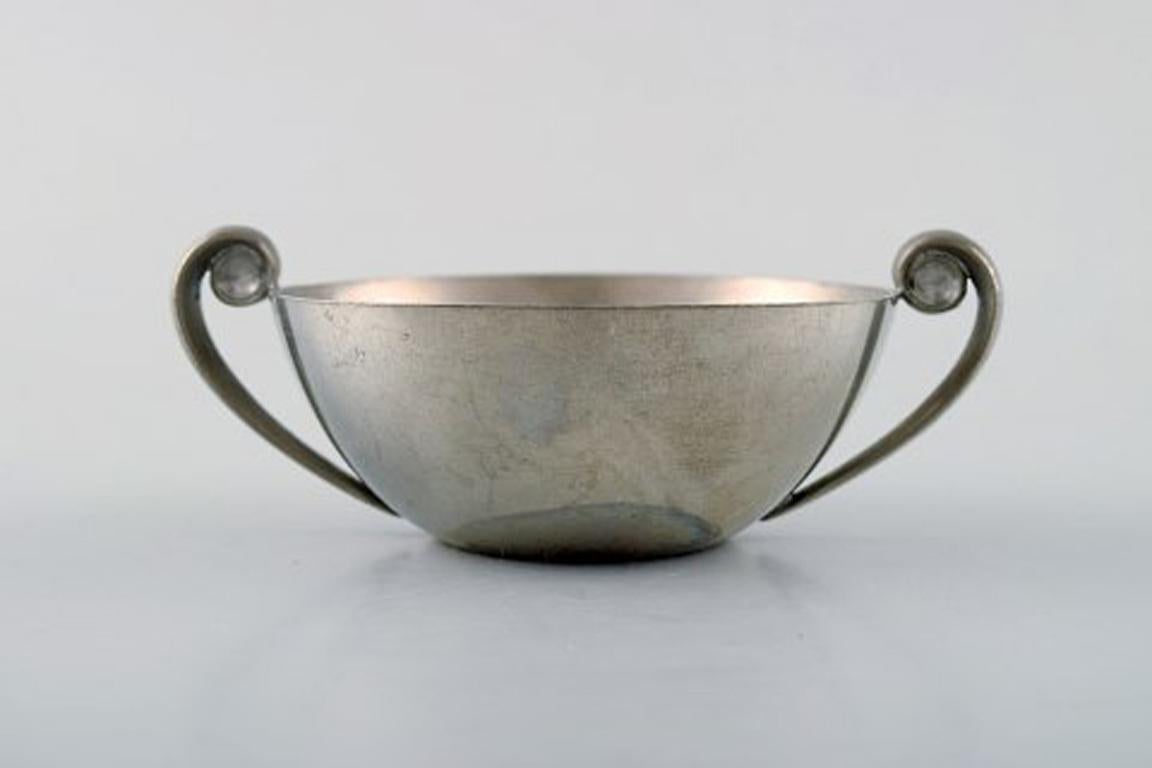 20th Century Just Andersen Art Deco Collection of Bowls, Vases and Creamers in Pewter