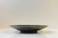 Just Andersen Art Deco Dish in Green Patinated Bronze, 1930s