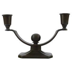 Just Andersen Art Deco "Disko" Metal Candlestick