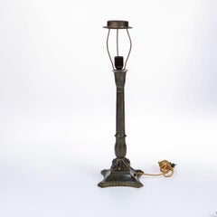 Just Andersen Art Deco Diskometal Table Lamp, Denmark, circa 1920s