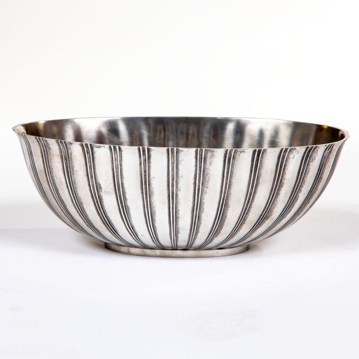 Just Andersen - Art Deco Jardiniere aus Zinn, Dänemark im Zustand „Gut“ im Angebot in Kastrup, DK