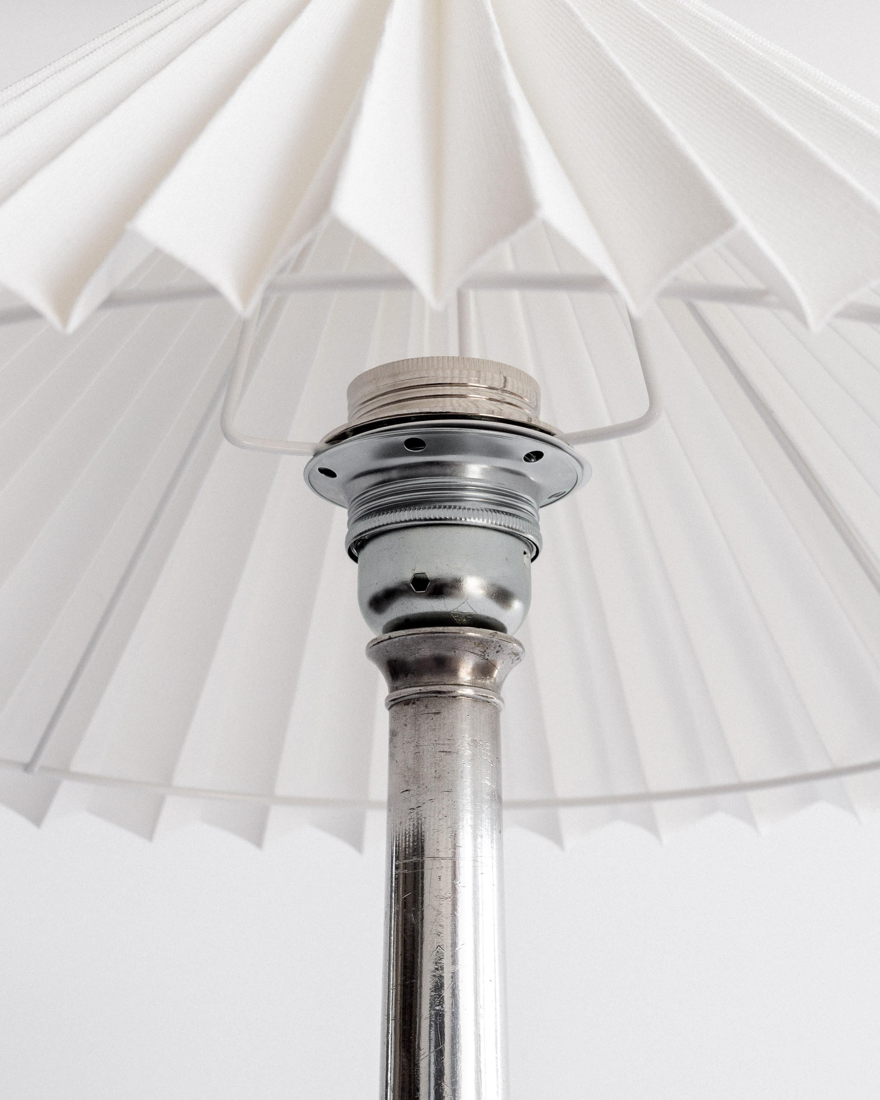 Just Andersen Art Deco Pewter Metal Table Lamp, Denmark 1930s, Scandinavia For Sale 3