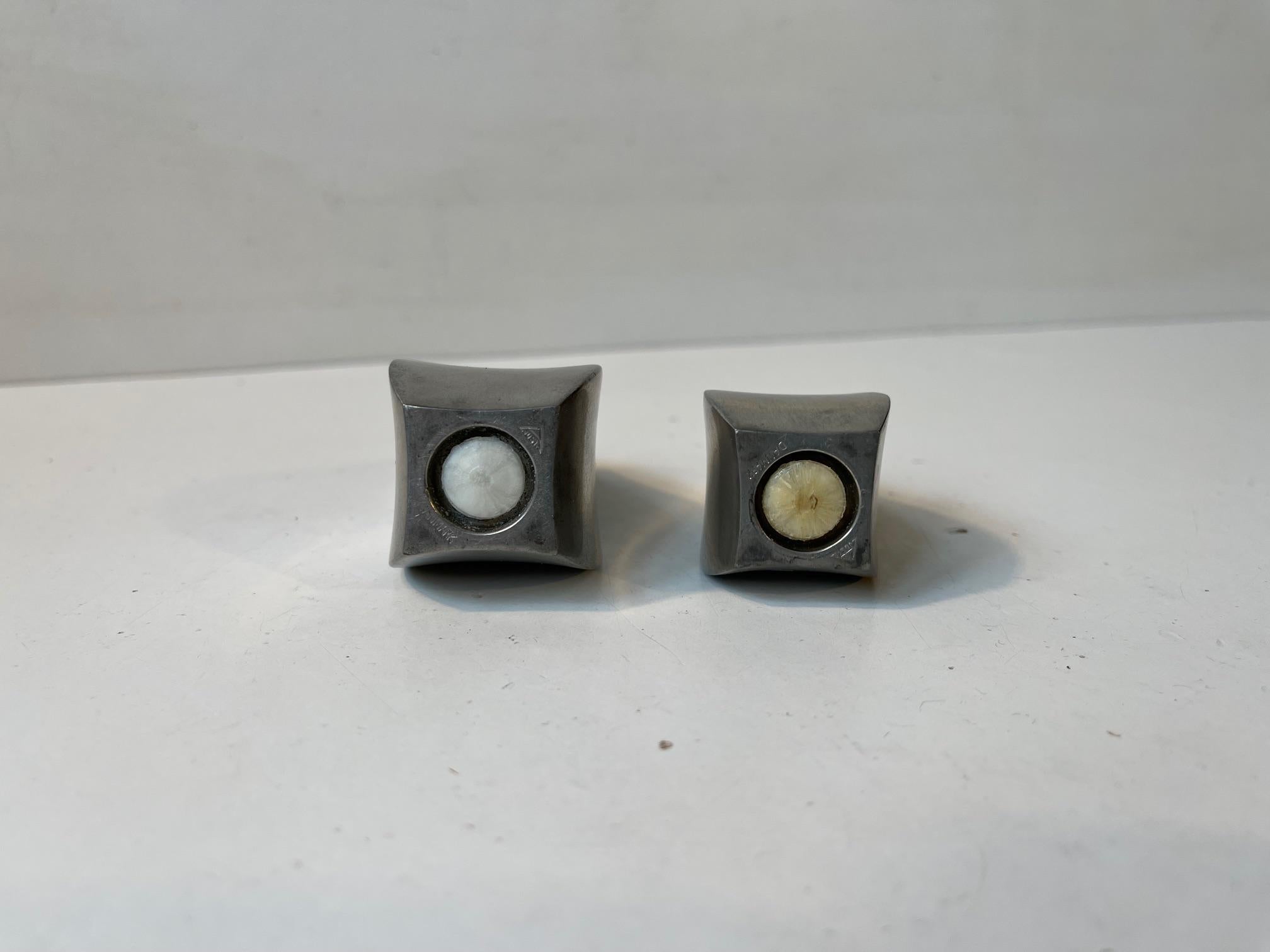 Mid-20th Century Just Andersen Art Deco Salt and Pepper Set in Pewter, 1930s