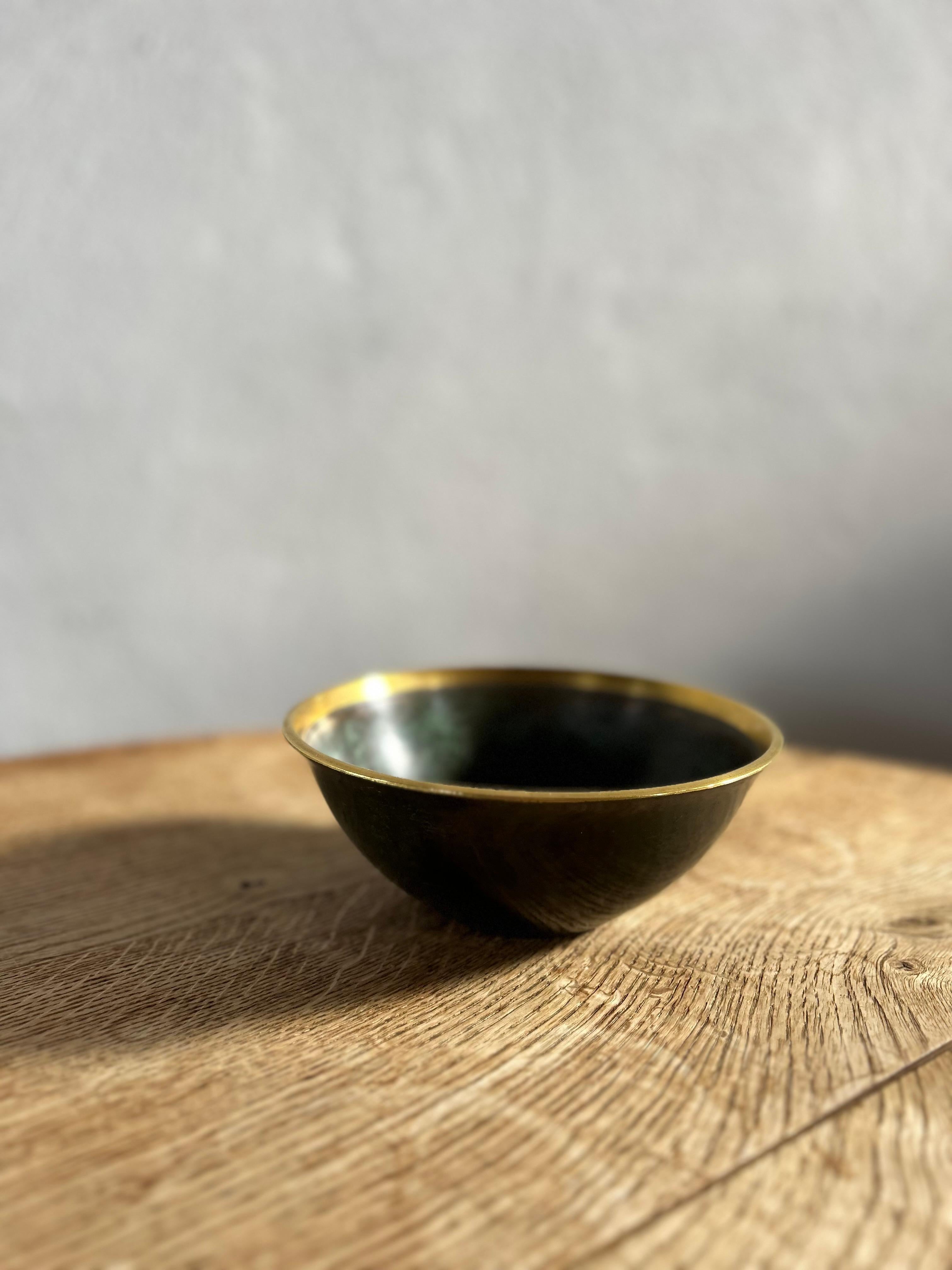 Just Andersen Art Deco Solid Bronze bowl model B161, Denmark 1930’s In Good Condition For Sale In Valby, 84