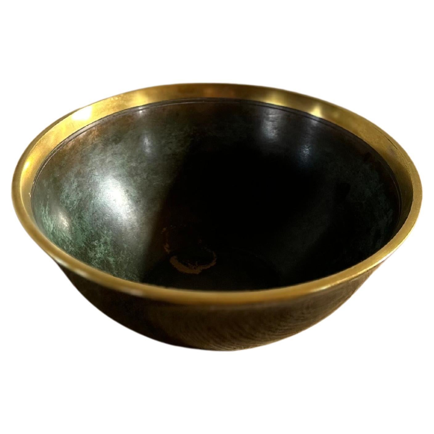 Just Andersen Art Deco Solid Bronze bowl model B161, Denmark 1930’s For Sale