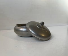 Just Andersen Art Deco Trinket Jar in Pewter, 1930s