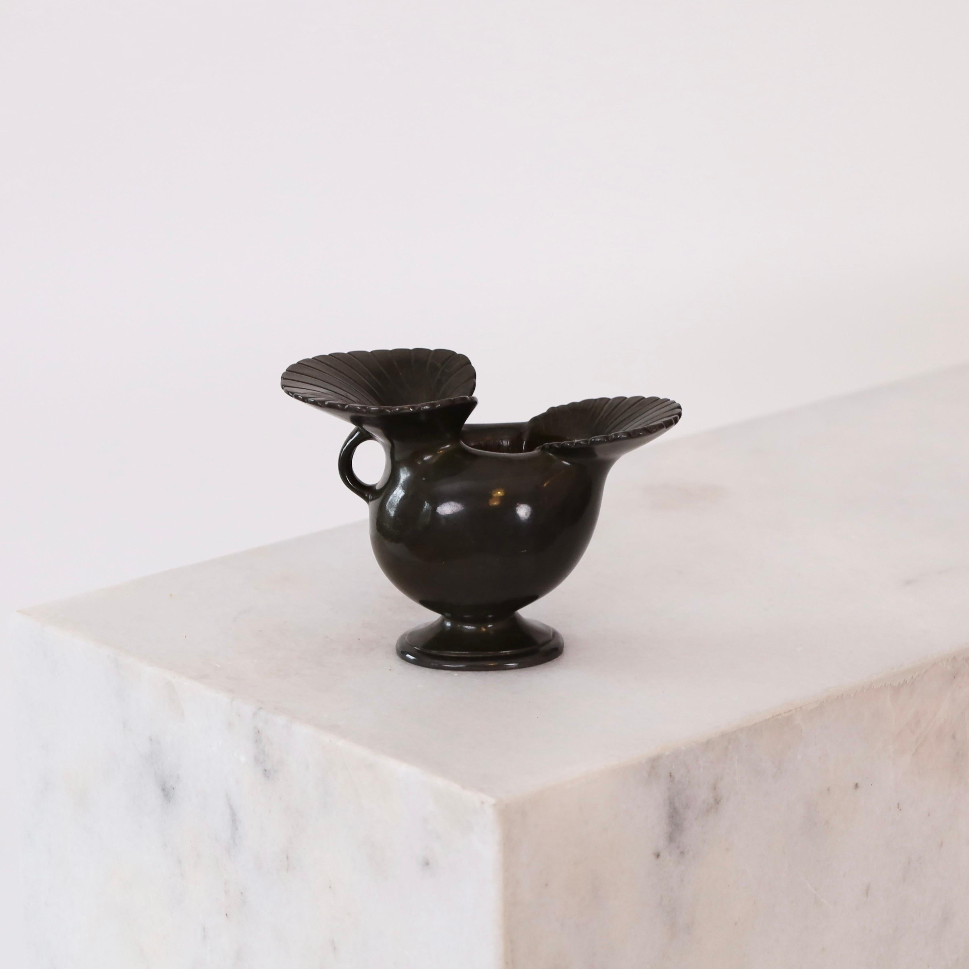 Art Deco Diskometal Vase Just Andersen, 1920s, Denmark For Sale 6