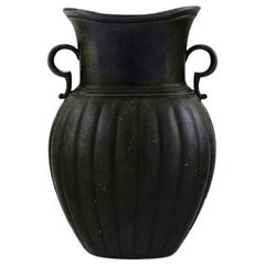 Just Andersen, Art Deco Vase in Disko Metal, 1940s