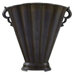 Just Andersen, Art Deco Vase in Disko Metal, 1940s