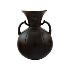 Just Andersen, Art Deco Vase in Disko Metal, 1940s