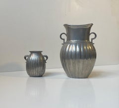 Just Andersen Art Deco Vasen aus Zinn, 1940er Jahre, Amphora-Stil