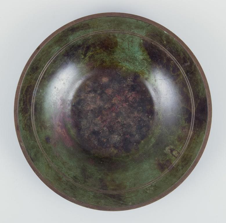 Danois Just Andersen, bol en bronze allié. Style Art déco, années 1940 en vente