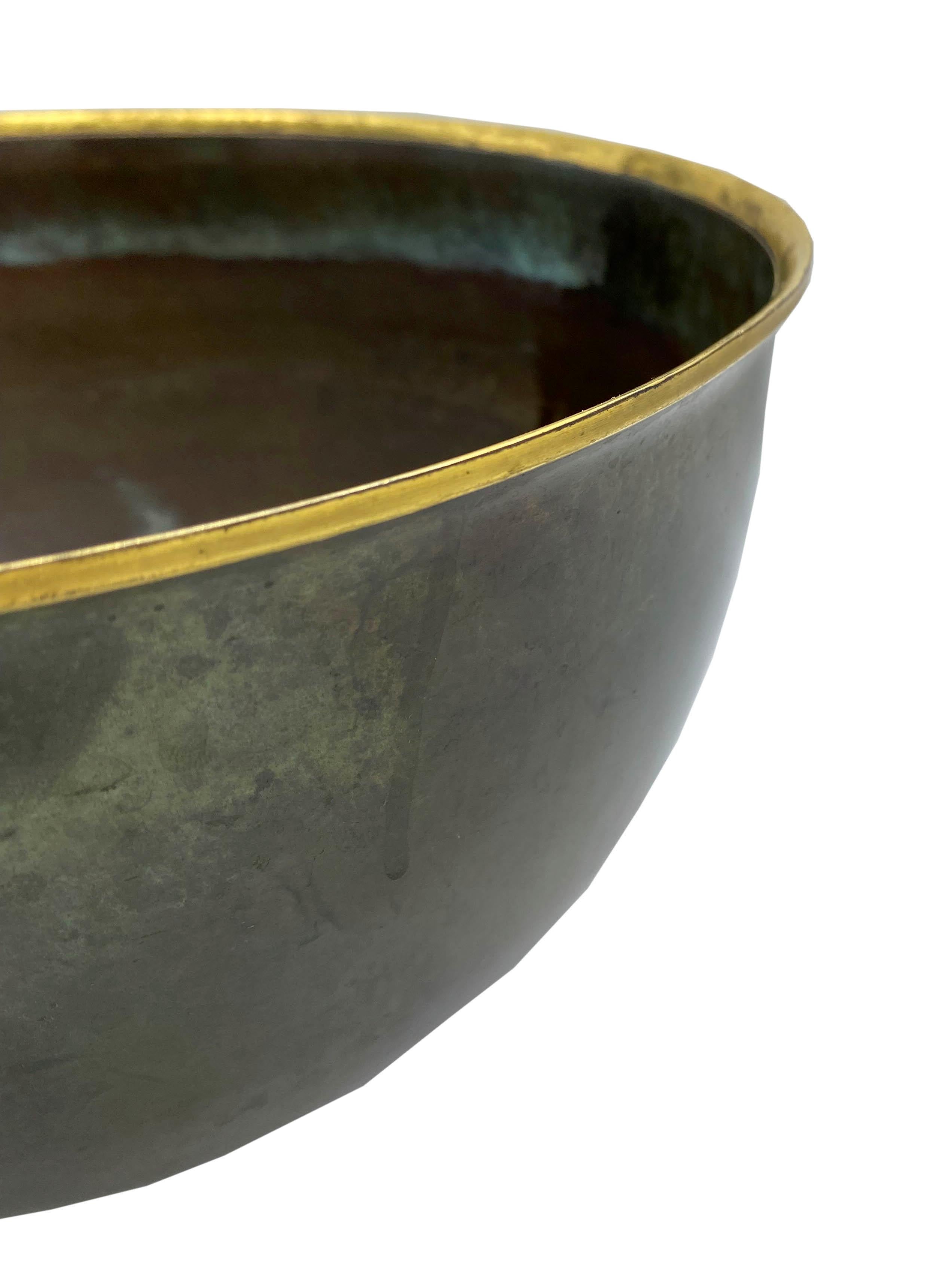 Just Andersen Bronze Bowl or Cachepots Mod.B165, Denmark, 1940s In Good Condition In Naples, IT