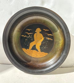 Just Andersen bronze bowl/ plate , Triangle mark Just and number .