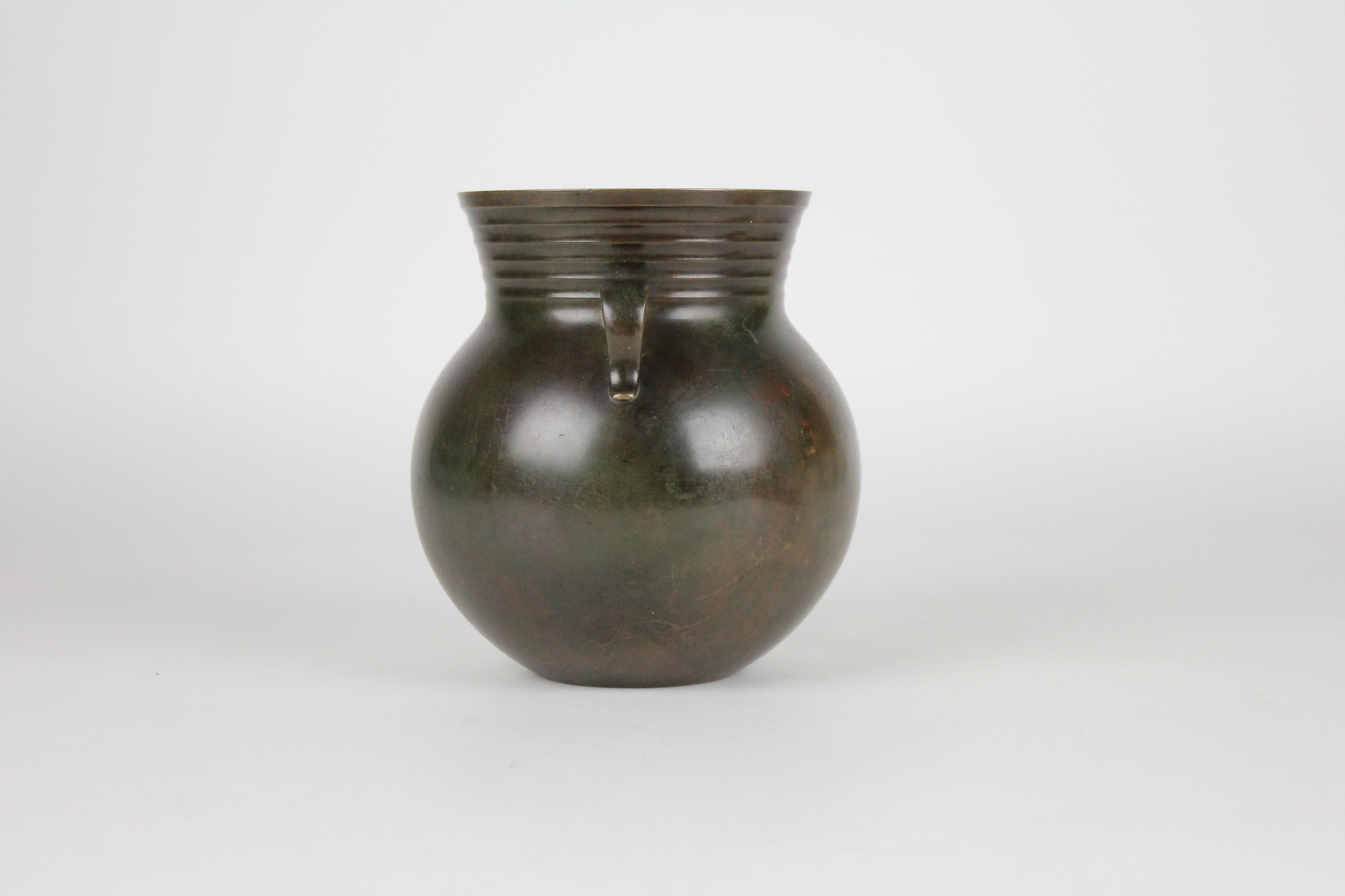 Danese Vaso in bronzo Just Andersen, Danimarca 1930. in vendita