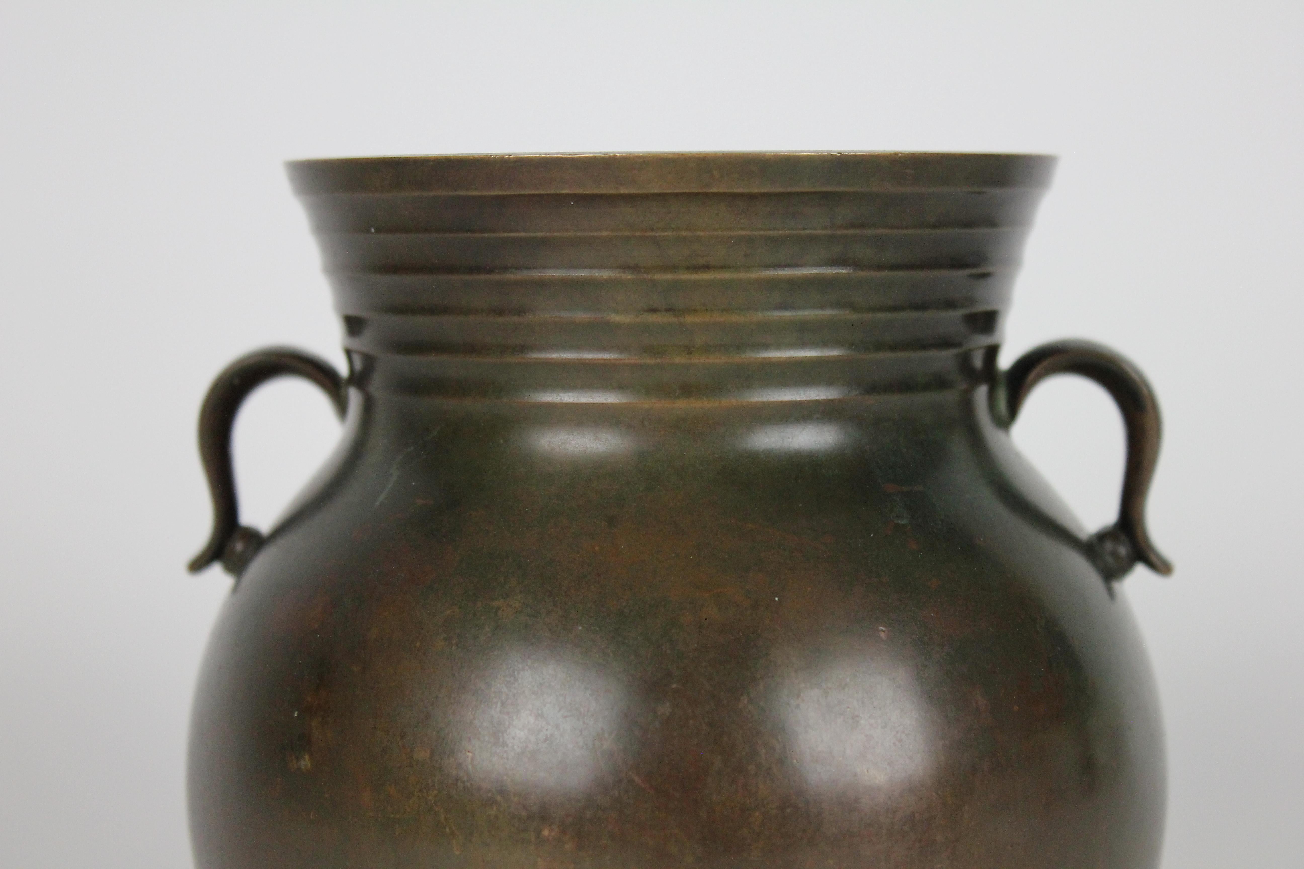 Metà XX secolo Vaso in bronzo Just Andersen, Danimarca 1930. in vendita