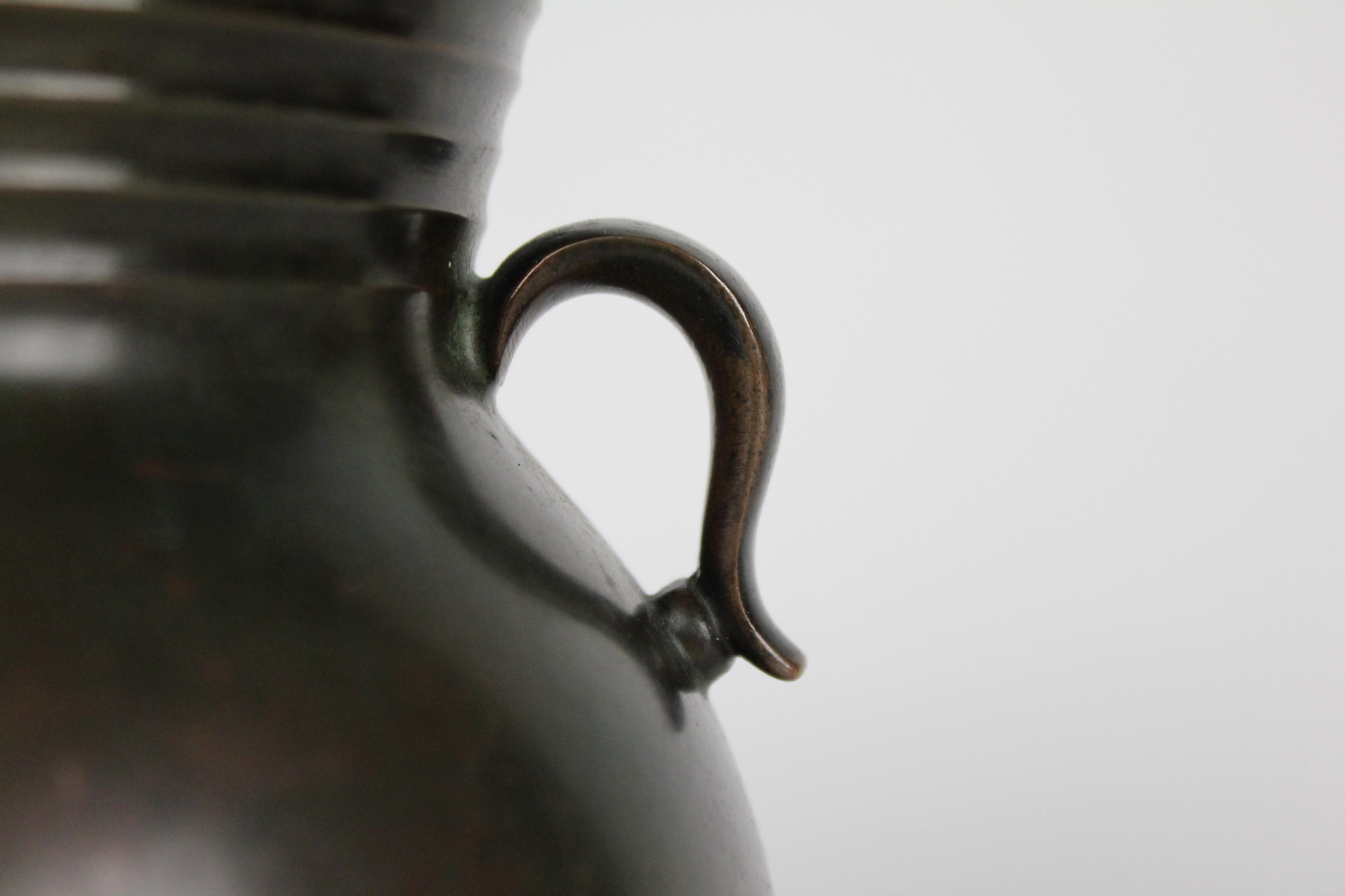 Bronzo Vaso in bronzo Just Andersen, Danimarca 1930. in vendita