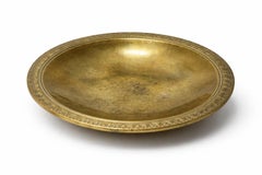 Piatto Just Andersen in bronzo lucido Art Deco danese, modello B94, anni '30