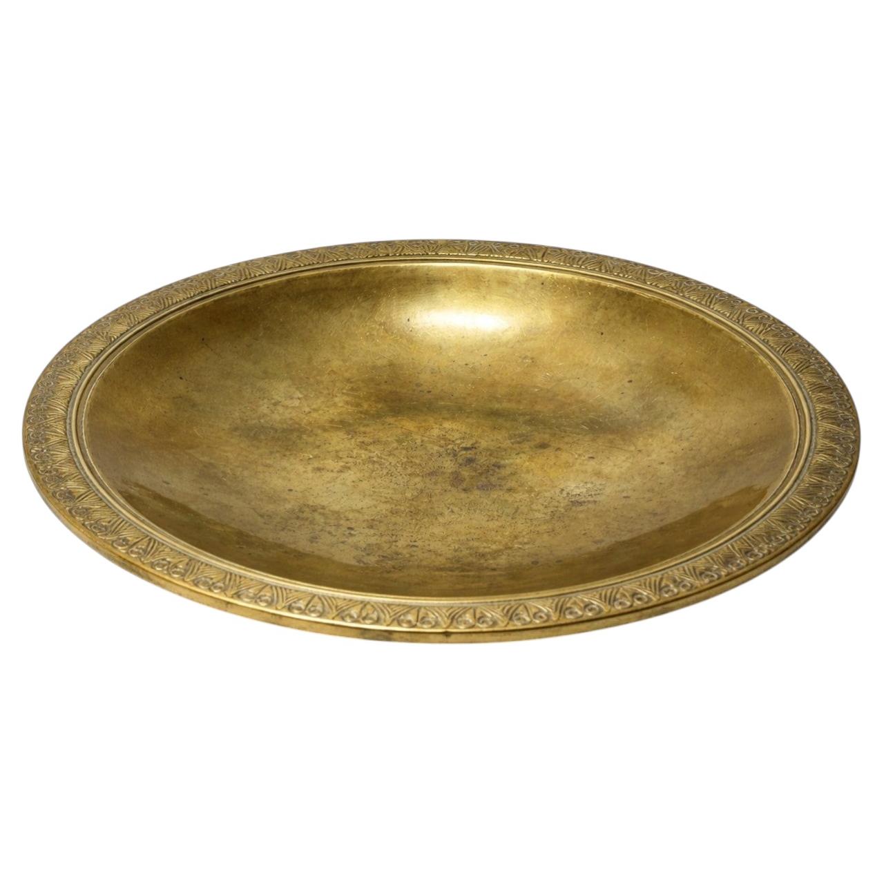 Just Andersen Danish Art Deco Polished Bronze Dish, Model B94, 1930's
