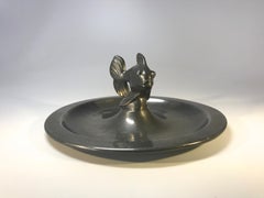 Just Andersen, Denmark 1930s Art Deco Pewter Stylized Fish Vide Poche #1656P