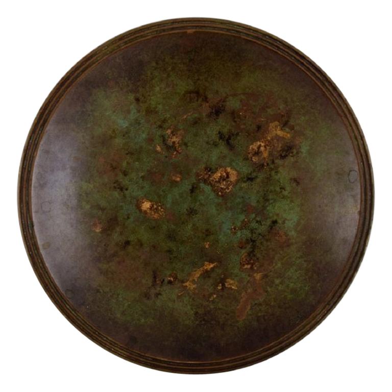 Just Andersen, Denmark, Art Deco Dish / Bowl in Bronze, 1940/50's