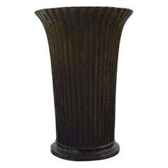 Just Andersen, Denmark, Art Deco Vase in Disko Metal, Model Number 2318, 1940s