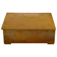 Just Andersen, Denmark, Bronze Jewelry Box / Lidded Box, 1940s