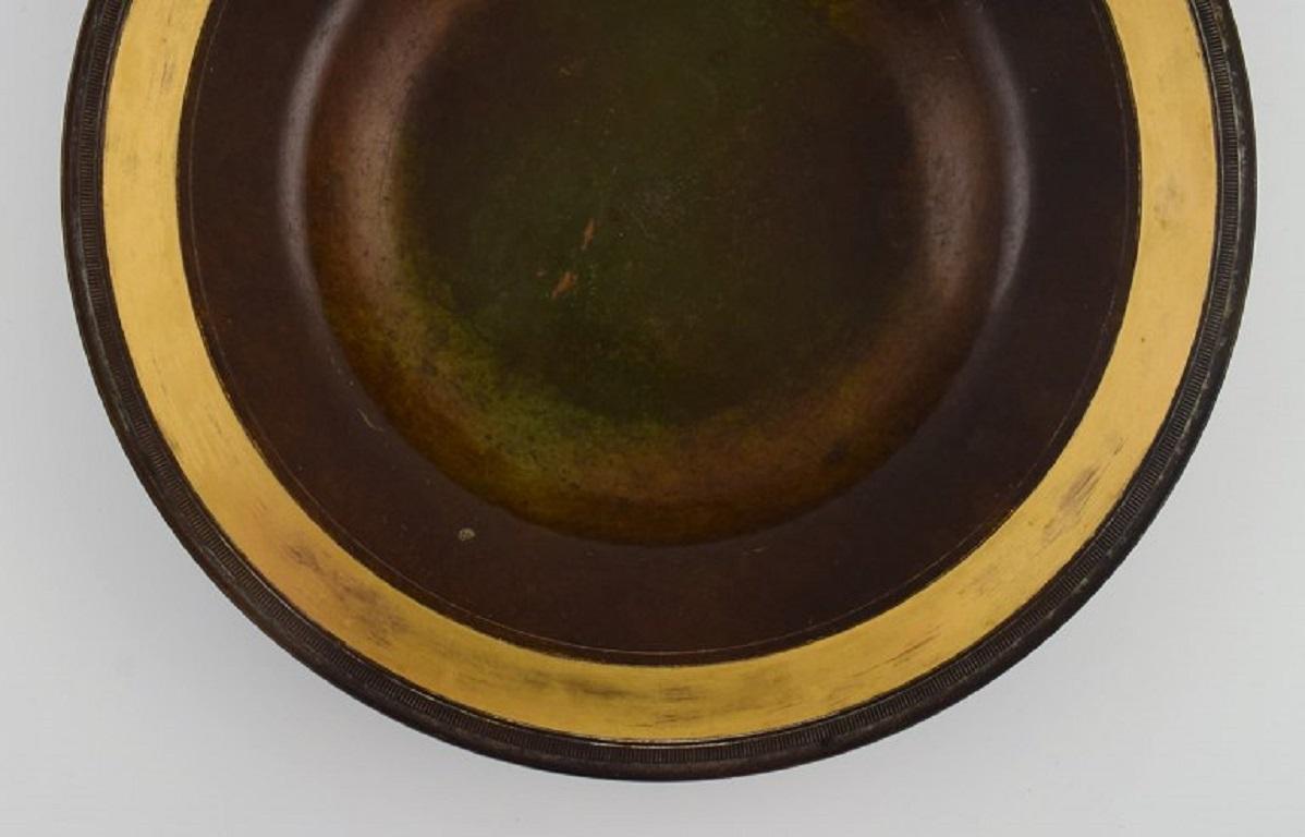 Danish Just Andersen, Denmark, Early Art Deco Dish / Bowl in Bronze For Sale