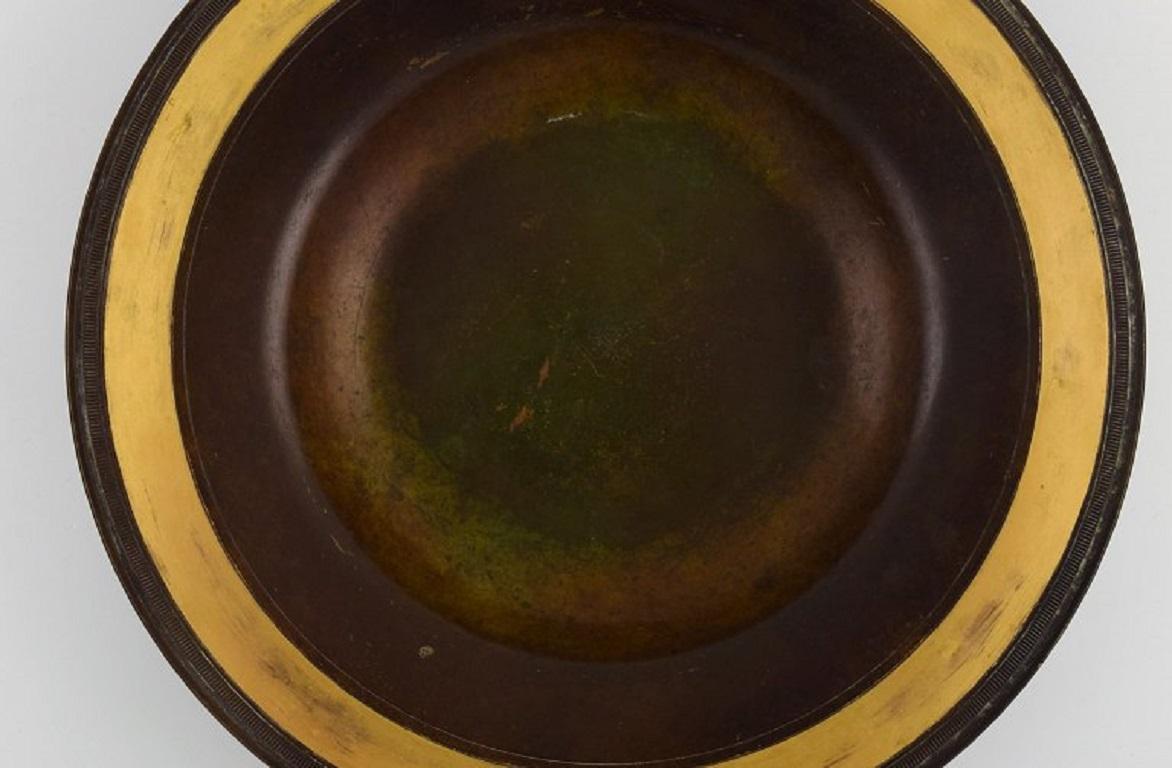 Just Andersen, Denmark, Early Art Deco Dish / Bowl in Bronze In Excellent Condition For Sale In Copenhagen, DK