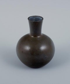 Just Andersen, Denmark, Four Vases in Disco Metal and Pewter, 1920-1930s