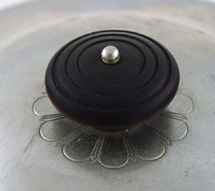 Just Andersen, Denmark, Rare Art Deco Lidded Pan in Pewter, 1940s