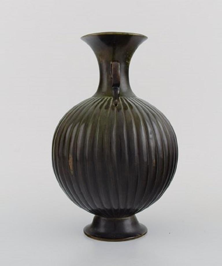Just Andersen, Denmark, Rare Vase in Bronze, 1930s In Excellent Condition In Copenhagen, DK