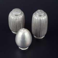 Just Andersen, Denmark. Set of three salt and pepper shakers in pewter