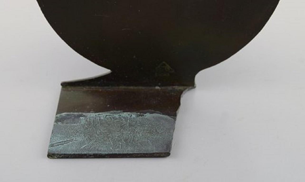 Just Andersen, Denmark, Two Rare Book Stands in Disko Metal with Seamen, 1940s For Sale 1