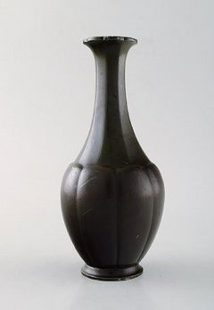 Just Andersen, Denmark, Vase in Disko Metal, Model Number 2360, 1940s