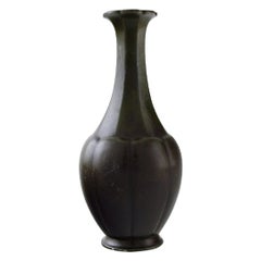 Just Andersen, Denmark, Vase in Disko Metal, Model Number 2360, 1940s
