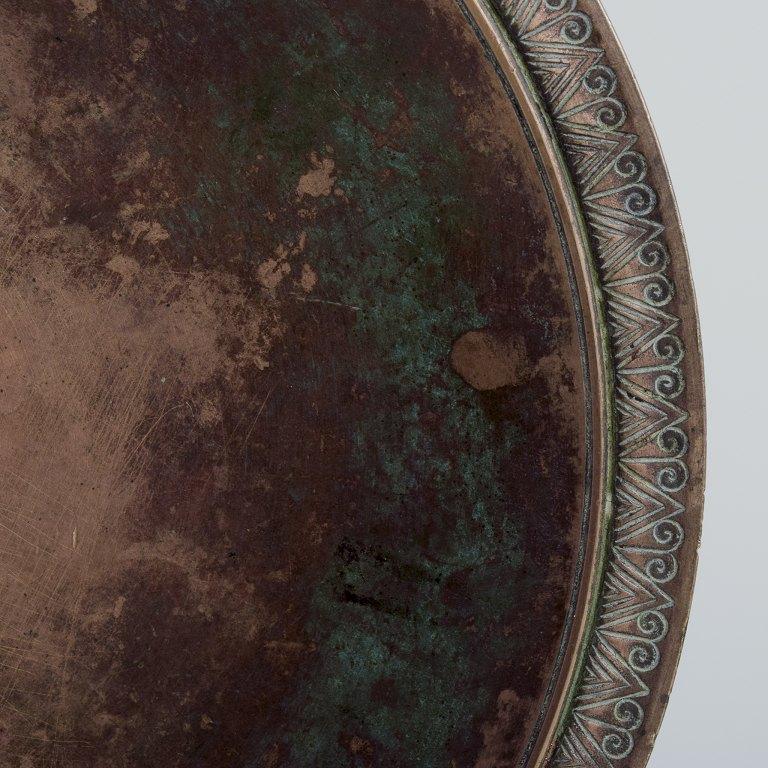 Art Déco Solo Andersen. Piatto in bronzo massiccio. Stile Art Deco. in vendita