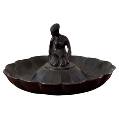 Just Andersen “Disko Metal” Figural Dish, Model D63, Denmark
