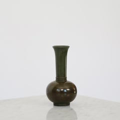 Just Andersen Diskometal Vase by Ellen Schlanbusch, 1940s, Denmark
