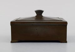 Just Andersen, Early Art Deco Jewelry Casket in Disko Metal, 1930s