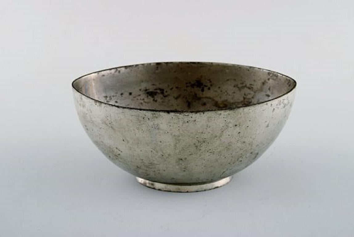 Art Deco Just Andersen, Early Bowl in Pewter, 1930s