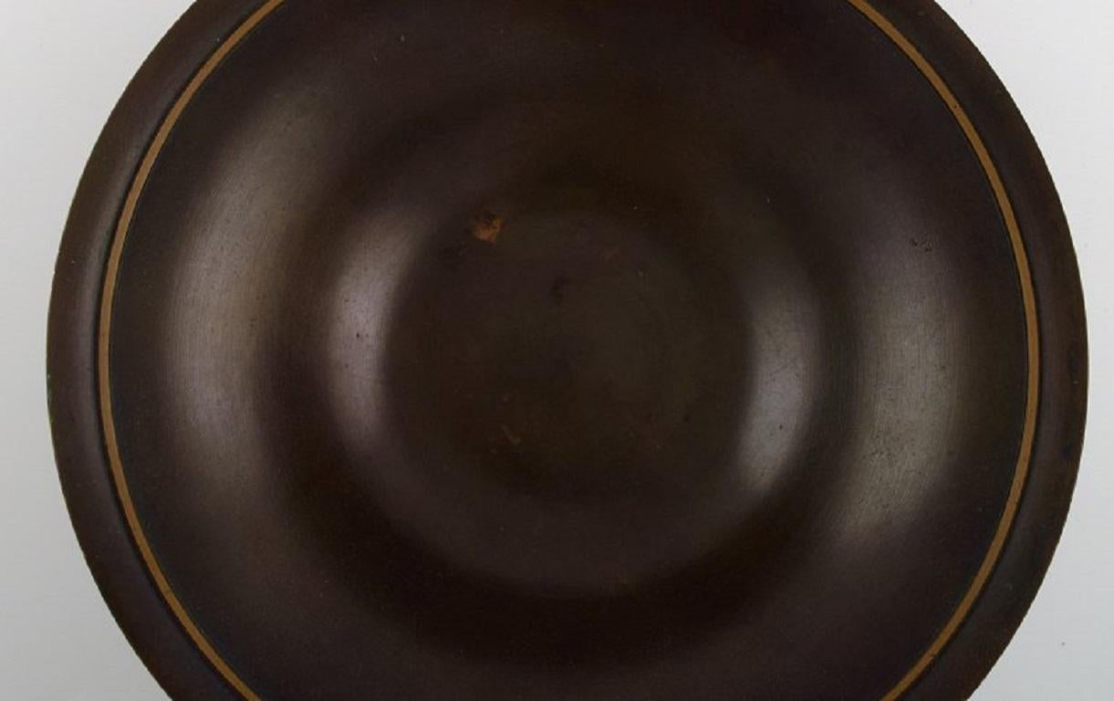 Mid-20th Century Just Andersen for GAB Bronze. Art Deco bowl in bronze. 1930s.