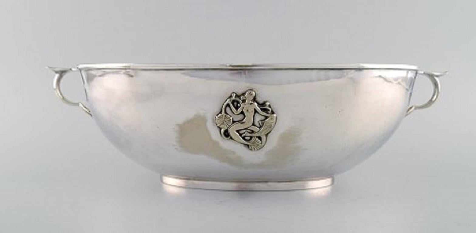 Just Andersen for Gab, Large Art Deco Jardinière in Plated Silver, 1930s 1