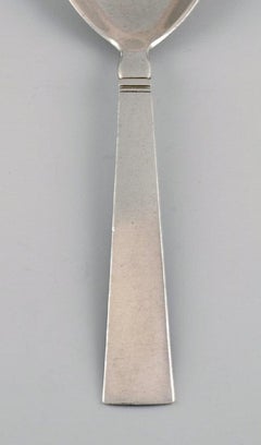 Just Andersen for Georg Jensen, Blok / Acadia Serving Spoon in Sterling Silver